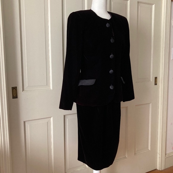 Vintage 90's Black Velvet Suit by Depeche Mode - Picture 3 of 12